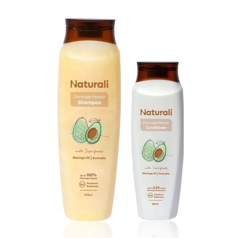Buy Naturali Damage Repair Shampoo + Damage Repair Conditioner Combo of 2-Purplle