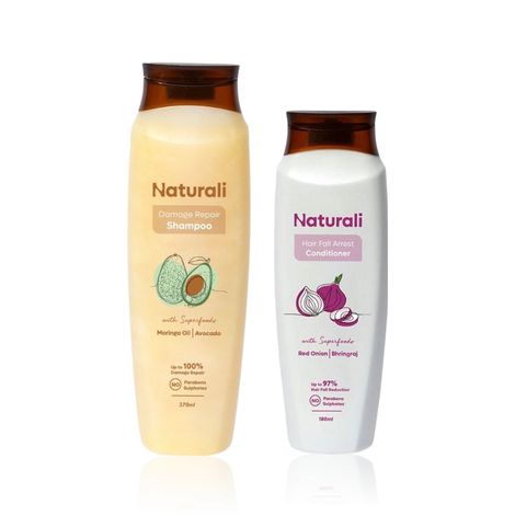 Buy Naturali Damage Repair Shampoo + Hairfall Arrest Conditioner Combo of 2-Purplle