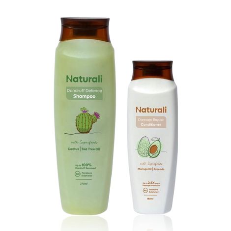 Buy Naturali Dandruff Defence Shampoo + Damage Repair Conditioner Combo of 2-Purplle