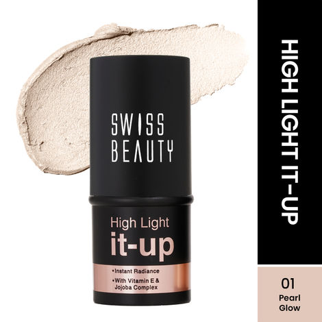 Buy Swiss Beauty High Light It-Up Highlighter | With Vitamin E & Jojoba Complex | Instant Radiant Glow | Long-Lasting | Creamy & Blendable | Twist-Up Format -Pearl Glow 8 gm-Purplle