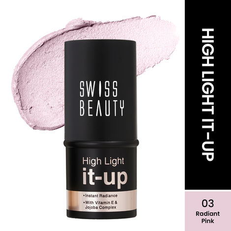 Buy Swiss Beauty High Light It-Up Highlighter | With Vitamin E & Jojoba Complex | Instant Radiant Glow | Long-Lasting | Creamy & Blendable | Twist-Up Format -Radiant Pink 8 gm-Purplle