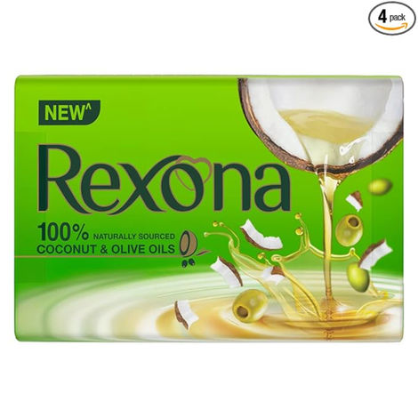 Buy Rexona Coconut and Olive Oil Soap For Silky Smooth Skin, 4X75 gm-Purplle