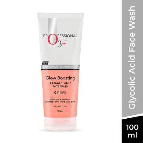 Buy O3+ glow boosting glycolic acid brightening face wash 100 ml-Purplle