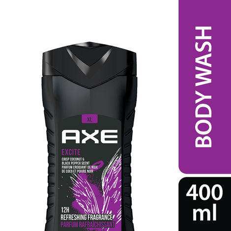 Buy Axe Excite 3 In 1 Body, Face & Hair Wash for Men, Long-Lasting Fragrance, 400ml-Purplle