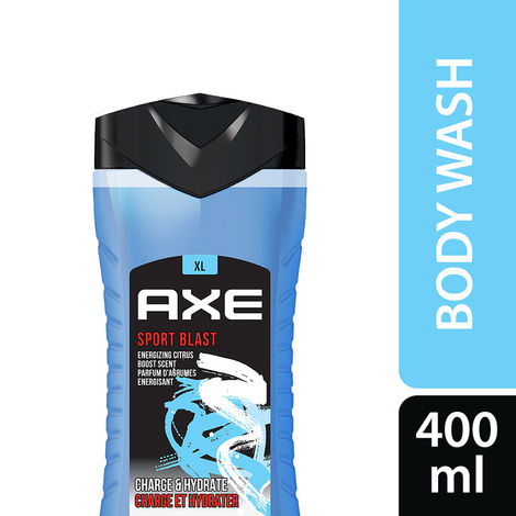 Buy Axe Sports Blast 3 In 1 Body, Face & Hair Wash for Men, Long-Lasting Fragrance, 400ml-Purplle