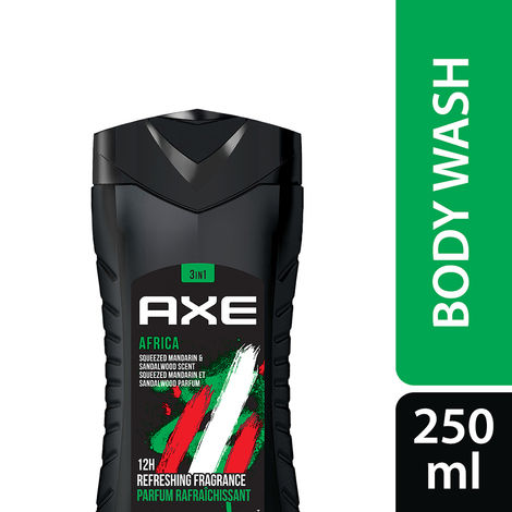 Buy Axe Africa 3 In 1 Body, Face & Hair Wash for Men, Long-Lasting Fragrance, 250ml-Purplle