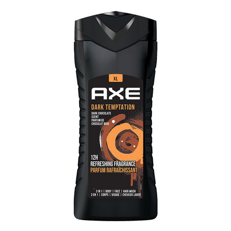 Buy Axe Dark Temptation 3 In 1 Body, Face & Hair Wash for Men, Long-Lasting Fragrance, 400ml-Purplle
