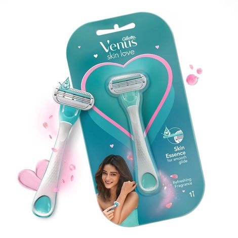 Buy Gillette Venus Skin Love with Skin Essence | Women’s Razor for Hair Removal- Pack of 1-Purplle