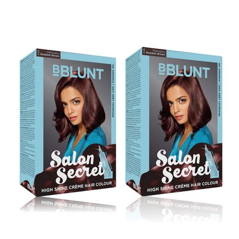 Buy BBlunt Salon Secret High Shine Creme Hair Colour - Mahogany - Pack of 2-Purplle