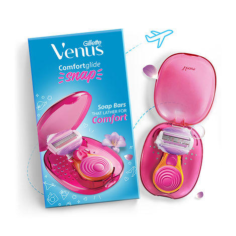 Buy Gillette Venus Snap Hair Remover| Women Body Razor|Compact case|Soap gel bar with avocado pack of 1-Purplle