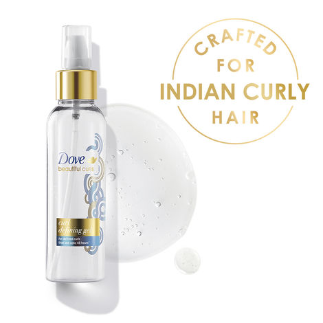 Buy Dove Beautiful Curls Defining Gel 100 Sulphate Free Alcohol Free No Parabens & Dyes Non-Greasy Made for Curly Hair With Tri-Moisture Essence Defined Curls That Last Up to 48 Hours (110 ml)-Purplle