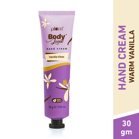 Buy Plum BodyLovin' Vanilla Vibes Hand Cream | Ultra Moisturizing With Shea Butter | Non-Greasy & Lightweight | Irresistible Warm Vanilla Fragrance | Travel Friendly 30 gm-Purplle