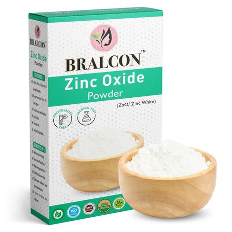 Buy BRALCON Zinc Oxide non nano Powder - 100 gm | Zno/Zink White Powder for Face Pack, Skin Care | Original Powder|zno non nano particles|Zinc Oxide Powder Sunscreen Lotion|UVB Rays Protection-Purplle