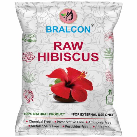 Buy BRALCON Organic Raw Hibiscus -100 gm |Dry Hibiscus Flower |Rosa-Sinensis for Hair Care & FacePack |Gudhal Ka Phool for Hair growth, Skin Care|Pure raw form-Purplle