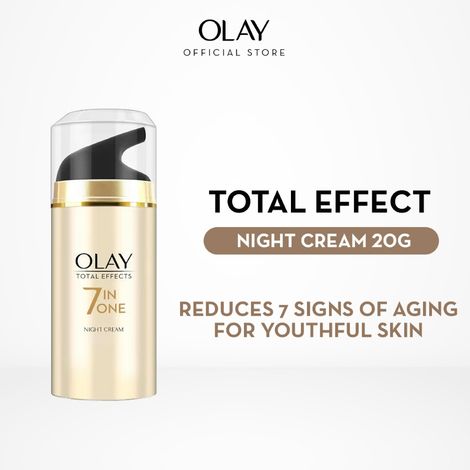 Buy Olay Night Cream Total Effects 7 in 1, Anti-Ageing Moisturiser, 20 gm-Purplle
