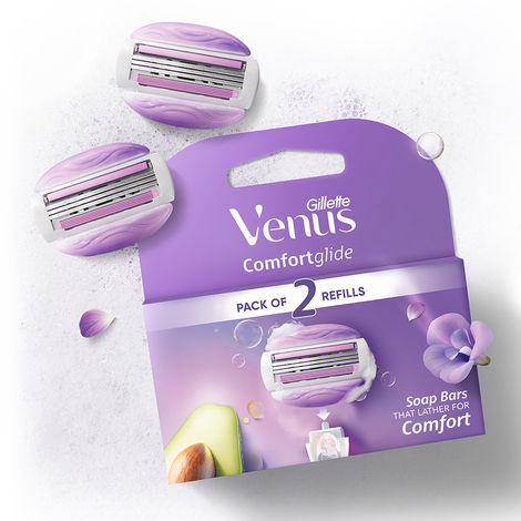 Buy Gillette Venus Comfortglide Pack of 2 Refills-Purplle