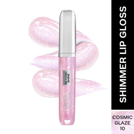 Buy FACES CANADA Beyond Shine Lip Gloss - Cosmic Glaze 10, 3.8 ml | Lightweight Non-Sticky Luxurious Texture For Glossy Lips | Shimmer Finish | Instant Shine | Fuller, Supple & Plump Lips | 24HR Hydration-Purplle
