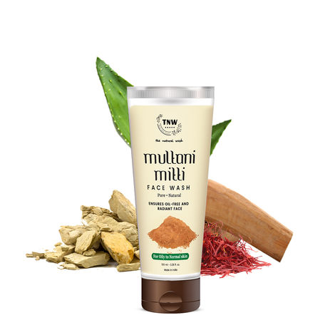 Buy TNW The Natural Wash Multani Mitti Face Wash For oily to normal skin (100 ml)-Purplle