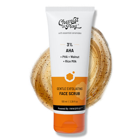 Buy Chemist At Play Gentle Exfoliating Face Scrub with Mandelic Acid & Walnuts | Removes Dead Skin & Blackheads | Detans |Gives Instant Glow| Face Scrub for Women & Men | 100 ml-Purplle