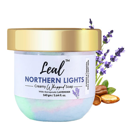 Buy Leal Northern Lights Lavender Bath Cream Whipped Soap | Moisturising Body Wash Enriched with Shea Butter & Almond Oil | Soap-free & Sulphate-free formula - 160 gm-Purplle