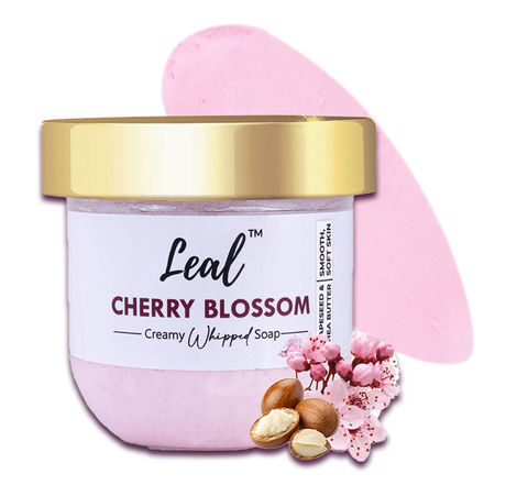 Buy Leal Cherry Blossom Bath Cream Whipped Soap | Moisturising Body Wash Enriched with Shea Butter & Grapeseed Oil | Soap-free & Sulphate-free formula - 160 gm-Purplle