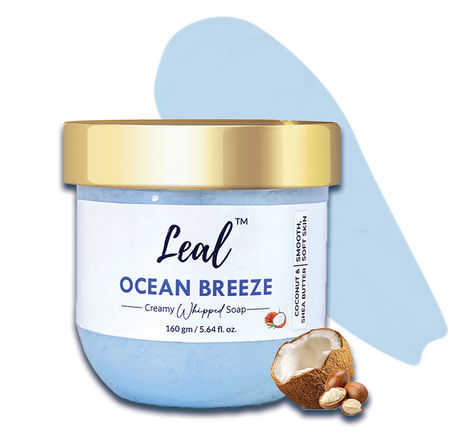 Buy Leal Ocean Breeze Bath Cream Whipped Soap | Moisturising Body Wash Enriched with Shea Butter & Coconut Oil | Soap-free & Sulphate-free formula - 160 gm-Purplle