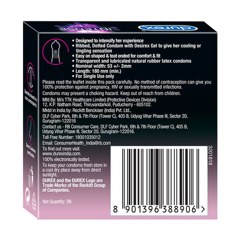 Durex Intense Condom 3 Count