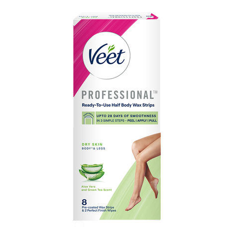 Buy Veet Full Body Waxing Kit, Dry Skin - 8 Strips-Purplle
