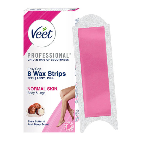 Buy Veet Full Body Waxing Kit, Normal Skin - 8 Strips-Purplle