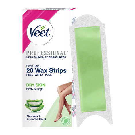 Buy Veet Hair Removal Wax Strips - Dry Skin (20 Strips)-Purplle