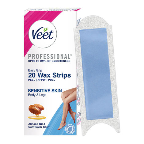 Buy Veet Hair Removal Wax Strips - Sensitive Skin (20 Strips)-Purplle