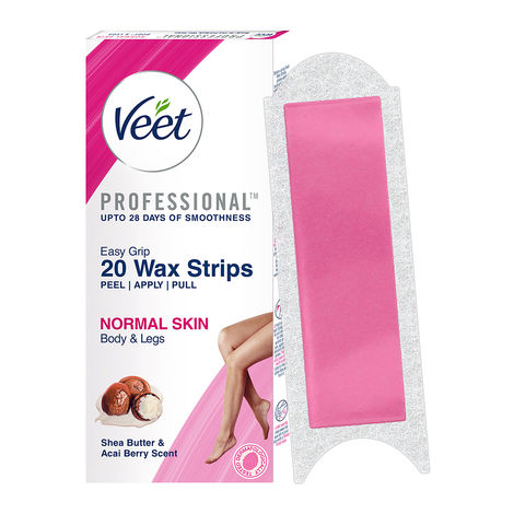 Buy Veet Hair Removal Wax Strips - Normal Skin (20 Strips)-Purplle