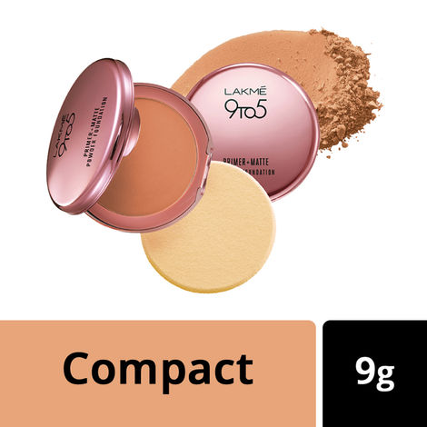 Buy Lakme 9 To 5 Primer + Matte Powder Foundation Compact - Natural Almond (9 gm)-Purplle