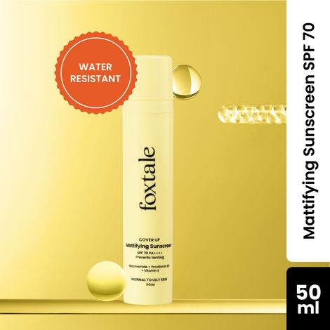 Buy FoxTale CoverUp SPFA 70 PA++++A Mattifying Sunscreen with Niacinamide - 50 ml-Purplle