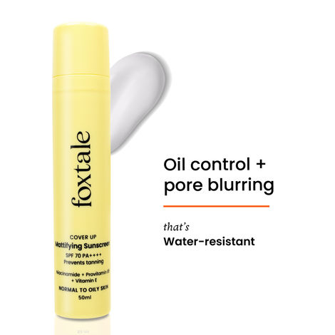 Buy FoxTale CoverUp SPFA 70 PA++++A Mattifying Sunscreen with Niacinamide - 50 ml-Purplle