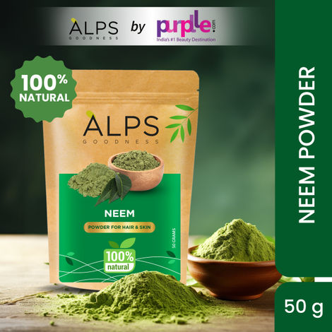 Buy Alps Goodness Powder - Neem (50 gm) | 100% Natural Powder | No Chemicals, No Preservatives, No Pesticides | Face Mask for Acne | Acne Treatment | Dandruff Treatment-Purplle