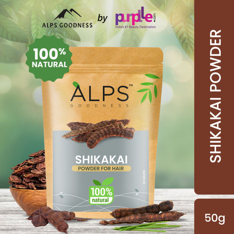 Buy Alps Goodness Powder - Shikakai (50 gm) | 100% Natural Powder | No Chemicals, No Preservatives, No Pesticides | Hair Mask for Smooth & Silky Hair| Hair Spa | Natural Hair Cleanser-Purplle
