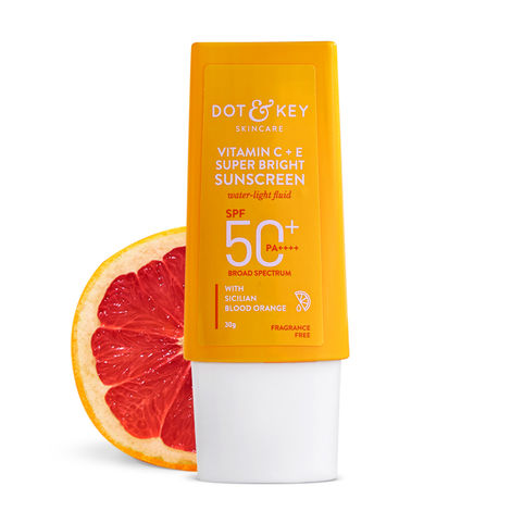 Buy Dot & Key Vitamin C+E Super Bright Sunscreen SPF 50+ PA+++ - 30 gm-Purplle