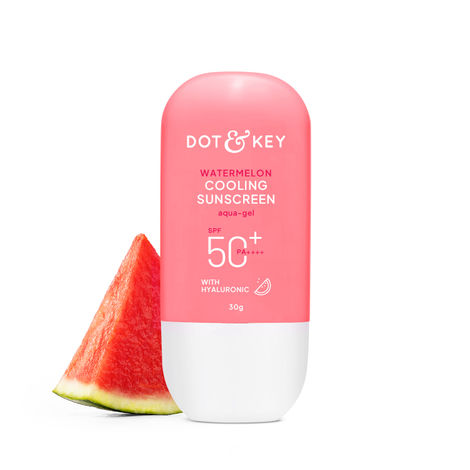 Buy Dot & Key Watermelon Cooling Sunscreen SPF 50+ PA++++, In-Vivo Tested Sunscreen for Oily Skin & Combination Skin - No White Cast, 30 gm-Purplle