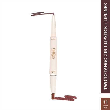 Buy Glam 21 Two To Tango Lip Liner + Lipstick Duo | Non-Transfer | Long Stay | Creamy Matte Finish| Super-glide formula | Non-drying | For Sensational lip look, Cocoa Kiss-11, 0.65 gm-Purplle