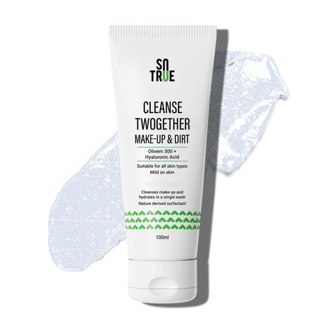 Buy SOTRUE Cleanse Twogether Hydrating Face Wash & Makeup Remover, Hyaluronic Acid & Olivem 300+, For All Skin Types, Pore Cleansing with Dirt Magnet Technology, Men & Women,100 ml-Purplle