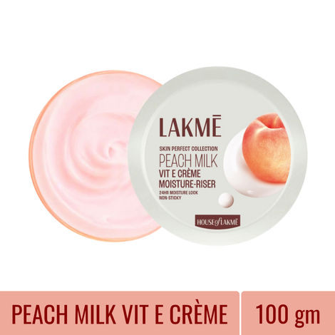 Buy Lakme Peach Milk Vit-E creme Moisture-Riser |Enriched With Vitamin E |Iimproves Skin Texture |100 gm -Purplle