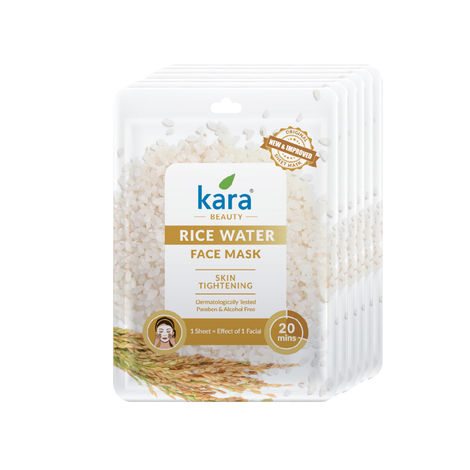 Buy Kara Beauty Rice Water Facial Sheet Mask (Pack of 6) | Firm & Tighten Your Skin in 20 Minutes-Purplle