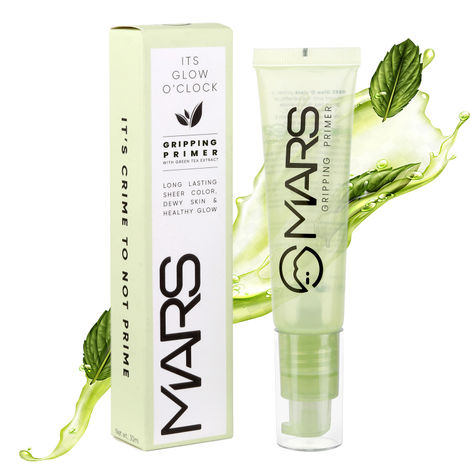 Buy MARS Glow O' Clock Gel Primer for Face Makeup | Enriched with Green Tea Extracts | Dewy Primer | Long Lasting | Power Grip | Ideal for Dry Skin (30 ml)-Purplle