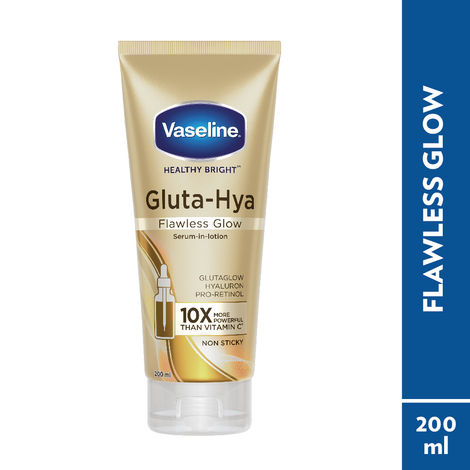 Buy Vaseline Gluta-Hya Flawless Glow, Serum-In-Lotion| Boosted With Pro-Retinol and GlutaGlow | 200 ml-Purplle