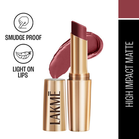 Buy Lakme 9 To 5A PowerplayA Priming Matte LipstickA MP8 Rosy Sunday (3.6 gm)-Purplle