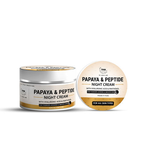 Buy TNW The Natural Wash Papaya & Peptide Night Cream forA&nbsp;Younger- Looking & Smooth SkinA&nbsp;| With Hyaluronic Acid & Panthenol 50 gm-Purplle