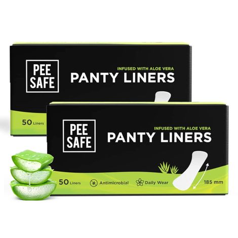 Buy PEESAFE Panty Liners For Women Daily Use with Alero Vera - Pack Of 100 | Pantyliners With 185mm Length | Extra Comfort | Cottony-Soft Surface With 185mm Wide Optimal Coverage For Prolonged Comfort | Keeps You Dry & Fresh All Day Long-Purplle