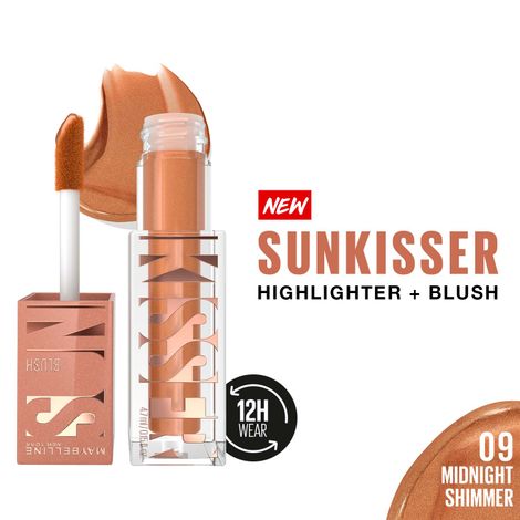 Buy Maybelline New York Sunkisser Highlighter + Blush, 12H Wear, 09 - Midnight Shimmer - 4.7 gm-Purplle