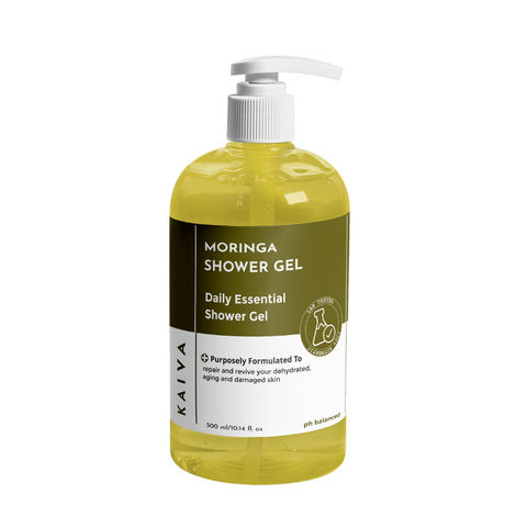 Buy KAIVA Wanderer Moringa Shower Gel | Body Cleansing Gel with Moringa & Papaya Extract – For Women & Men | Sulfate & Paraben Free – 300 ml-Purplle